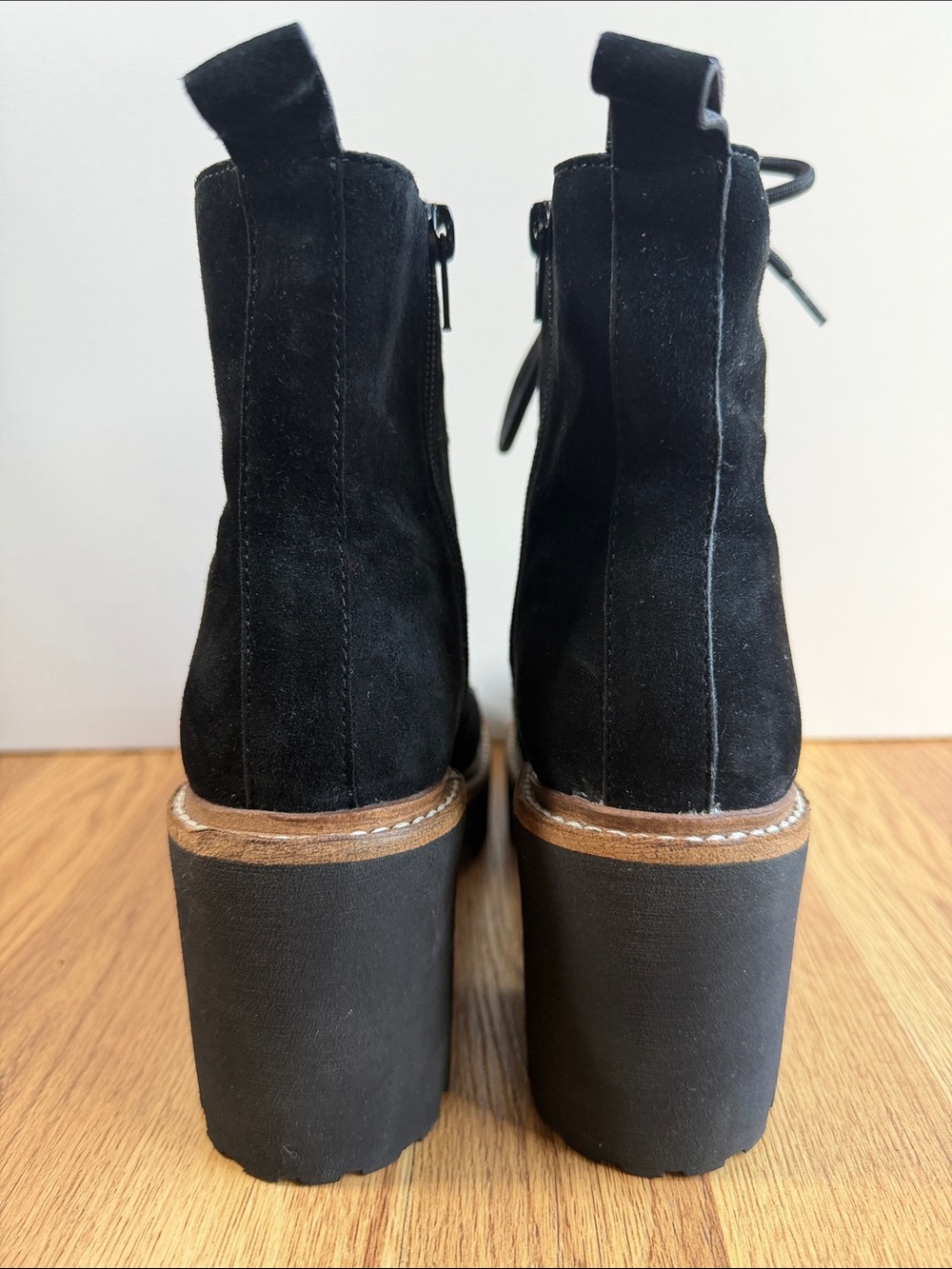 Jeffrey Campbell "OWhat" Suede Faux Fur Shearling Platform Boot 7 NEW - Picture 5 of 9